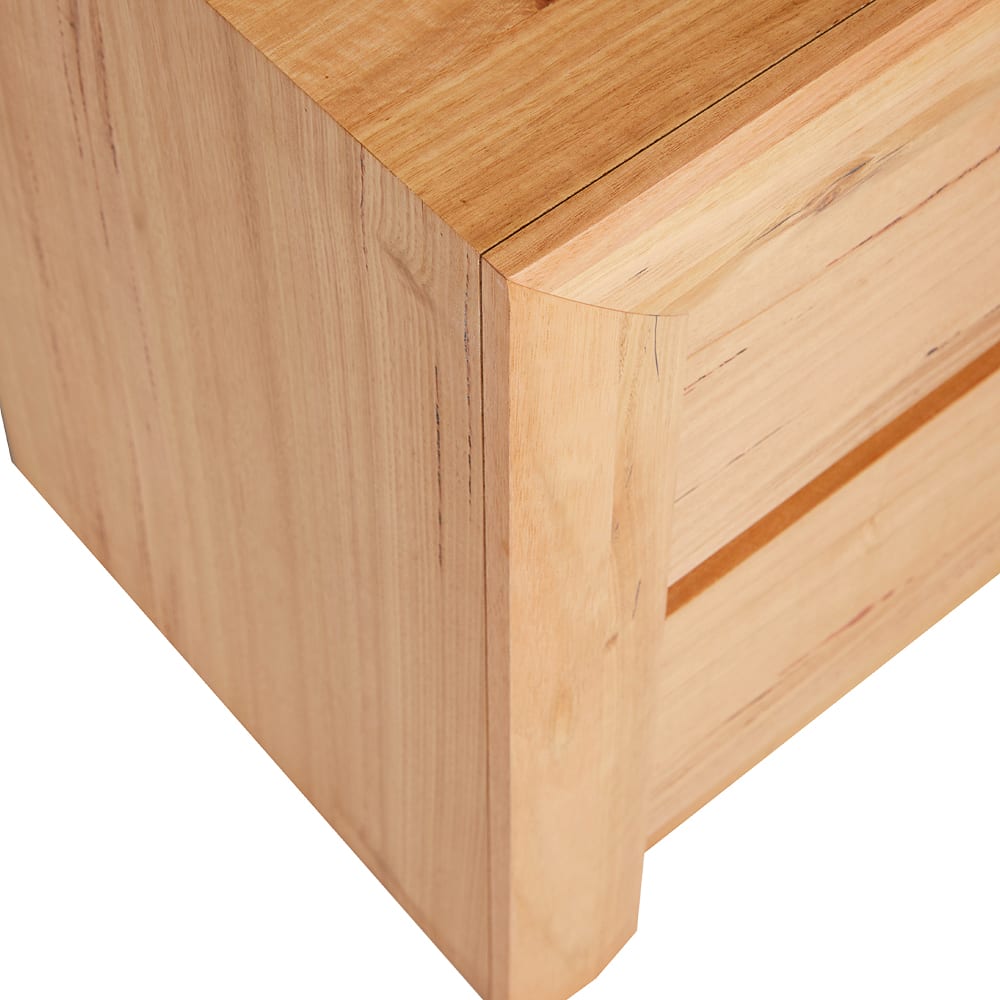 Shop Bellambi Natural Messmate Bedside Table - 2 Drawer at Sleeping ...