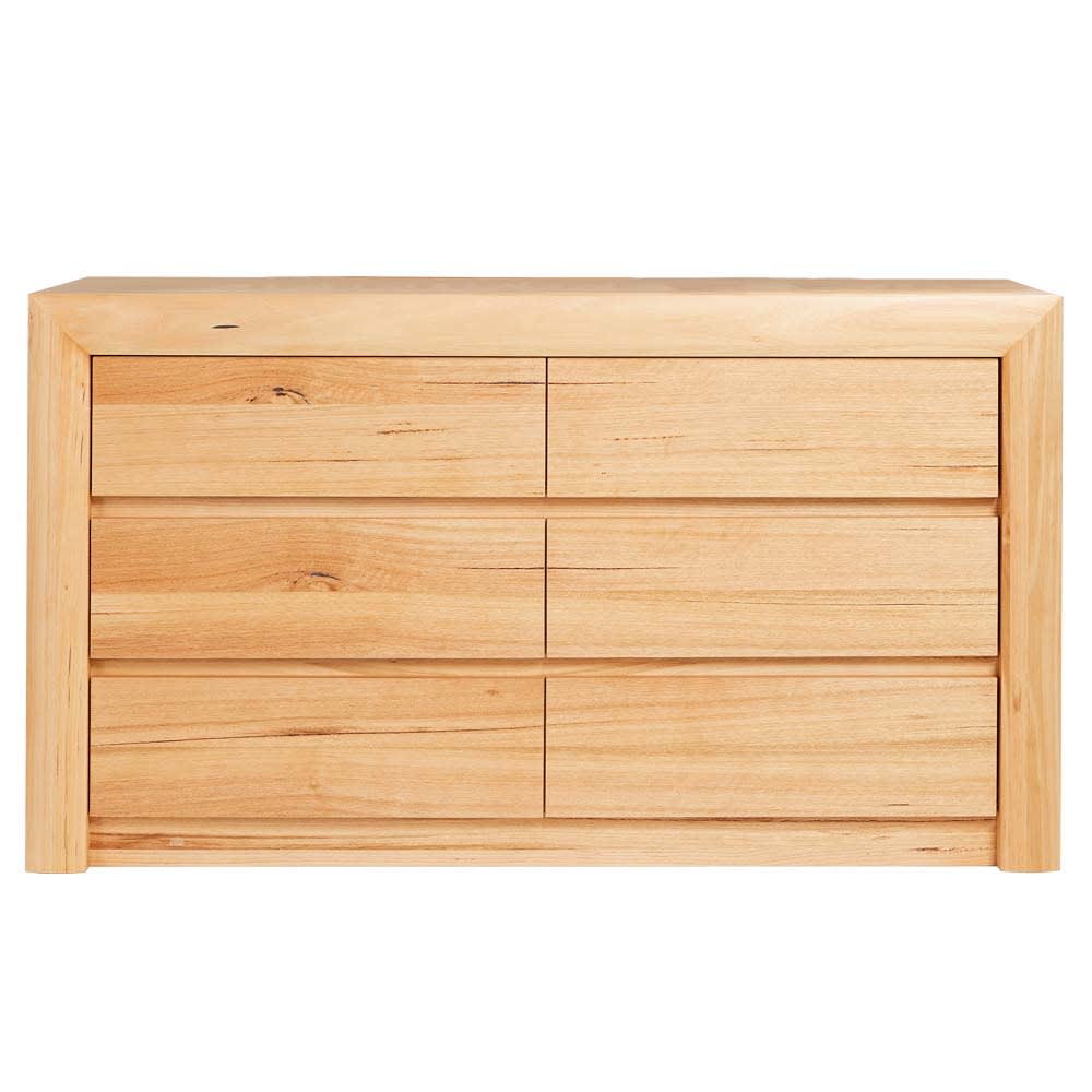 Shop Bellambi Natural Messmate Dresser - 6 Drawer at Sleeping Giant ...