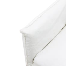 Como Rocker Swivel Chair Linen Pure White color Linen Pure White