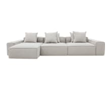 Riley Boucle Pumice Modular Sofa - 3 Seater Chaise color Boucle Pumice