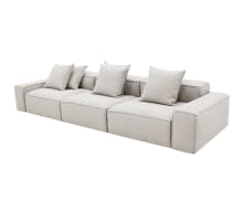 Riley Boucle Pumice Modular Sofa - 3 Seater color Boucle Pumice