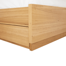 Zappy Standard Bed with Long Under Drawer color Natural