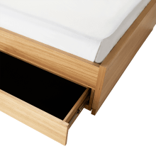 Zappy Standard Bed with Long Under Drawer color Natural