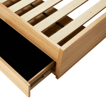 Zappy Standard Bed with Long Under Drawer color Natural