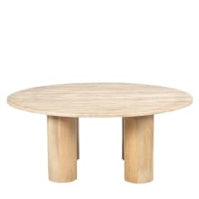 Adara Coffee Table Travertine & Mango Wood color Travertine & Mango