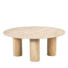 Adara Coffee Table Travertine & Mango Wood color Travertine & Mango