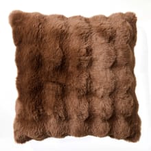 Flurry Fur Cushion Chocolate 50 cm x 50 cm color Chocolate