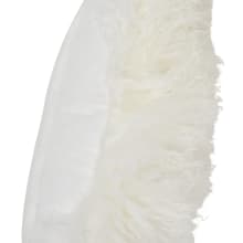 Mongolian Fur Cushion White - 55cm x 55cm color White