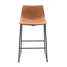 Montana Saddle Counter Stool Rust color Faux Leather Rust