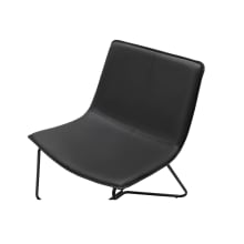 Montana Saddle Accent Chair Black color Faux Leather Black