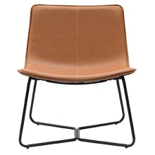 Montana Saddle Accent Chair Rust color Faux Leather Rust