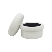 Bolo Mushroom Boucle Ivory Storage Ottoman color Ivory