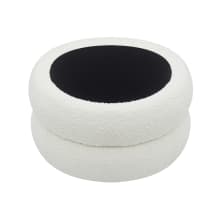 Bolo Cylinder Boucle Ivory Storage Ottoman color Ivory