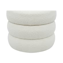 Bolo Cylinder Boucle Ivory Storage Ottoman color Ivory