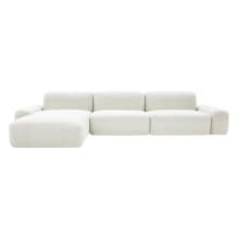 Beckett Noa Fog Chaise Sofa - 3 Seater color Noa Fog