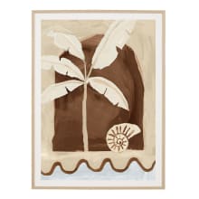Coastal Island I Natural Veneer Framed Print - 85cm x 114cm color Natural