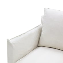 Como Linen Ecru Occasional Chair - 1 Seater color Linen Ecru