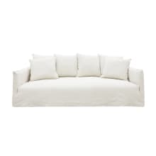 Como Linen Ecru Sofa -  3 Seater color Linen Ecru