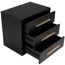 Livia Bedside Table - 3 Drawer color Black