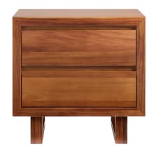 Clemence Bedside Table Blackwood - 2 Drawer color Blackwood
