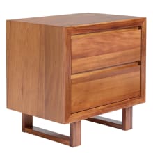 Clemence Bedside Table Blackwood - 2 Drawer color Blackwood