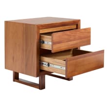 Clemence Bedside Table Blackwood - 2 Drawer color Blackwood