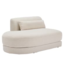 Santa Monica Ovis Ecru White Terminal Left Arm Facing Module color Ecru White