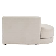 Santa Monica Ovis Ecru White Terminal Left Arm Facing Module color Ecru White