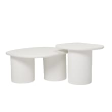 Delphi Coffee Table Small & Medium (SET OF 2) color White