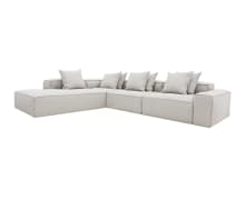 Riley Boucle Pumice Modular Sofa - Arm, 2x Armless, Corner, Left Terminal color Boucle Pumice