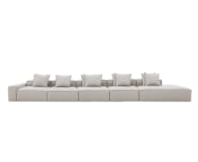 Riley Boucle Pumice Modular Sofa - 1x Arm, 4x Armless, 1x Right Terminal color Boucle Pumice