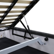 Leo Gas Lift Bed California Charcoal color California Charcoal