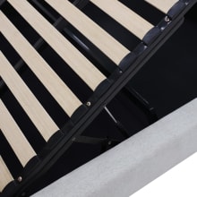 Leo Gas Lift Bed California Ivory color California Ivory