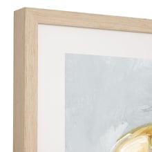 Mediterranean Entre I Natural Veneer Framed Print - 83cm x 83cm color Blue