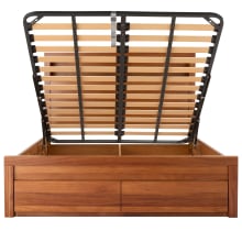 Clemence Blackwood Gaslift Bed Drawers Bookend with USB & LED color Blackwood