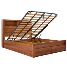 Clemence Blackwood Gaslift Bed Drawers Bookend with USB & LED color Blackwood