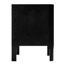 Lanoz Black & Ceramic Top Bedside Table - 2 Drawer color Black