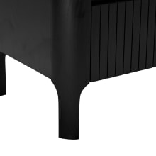 Lanoz Black & Ceramic Top Bedside Table - 2 Drawer color Black
