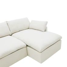 Retreat Toorak Pearl Chaise Sofa - 3 Seater color Toorak Pearl