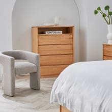 Leva Boucle Storm Accent Chair color Boucle Storm