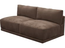 Haven Muse Chocolate 2 Seater Armless Sofa Module color Muse Chocolate