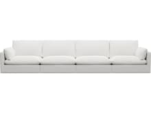 Willow Noa Fog Modular Sofa - 4 Seater color Noa Fog