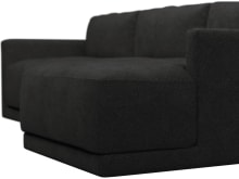 Haven Apt California Charcoal Chaise Sofa color California Charcoal
