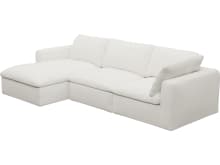 Cloud Deep Tribute Ice Modular Sofa - 3 Seater Chaise color Tribute Ice