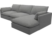 Willow Maya Flint Chaise Sofa - 3 Seater color Maya Flint