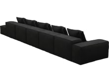 Riley California Charcoal Modular Sofa - 1x Arm, 4x Armless, 1x Right Terminal color California Charcoal