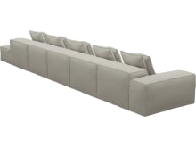 Riley California Ivory Modular Sofa - 1x Arm, 4x Armless, 1x Right Terminal color California Ivory