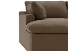 Retreat Blaze Mocha Chaise Sofa - 3 Seater color Blaze Mocha