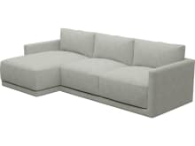 Haven Apt Toorak Pebble Chaise Sofa color Toorak Pebble