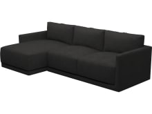 Haven Apt California Charcoal Chaise Sofa color California Charcoal